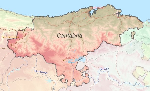 Tourist map of Cantabria