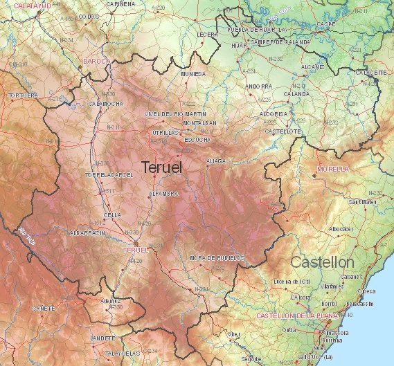 Tourist map of Teruel